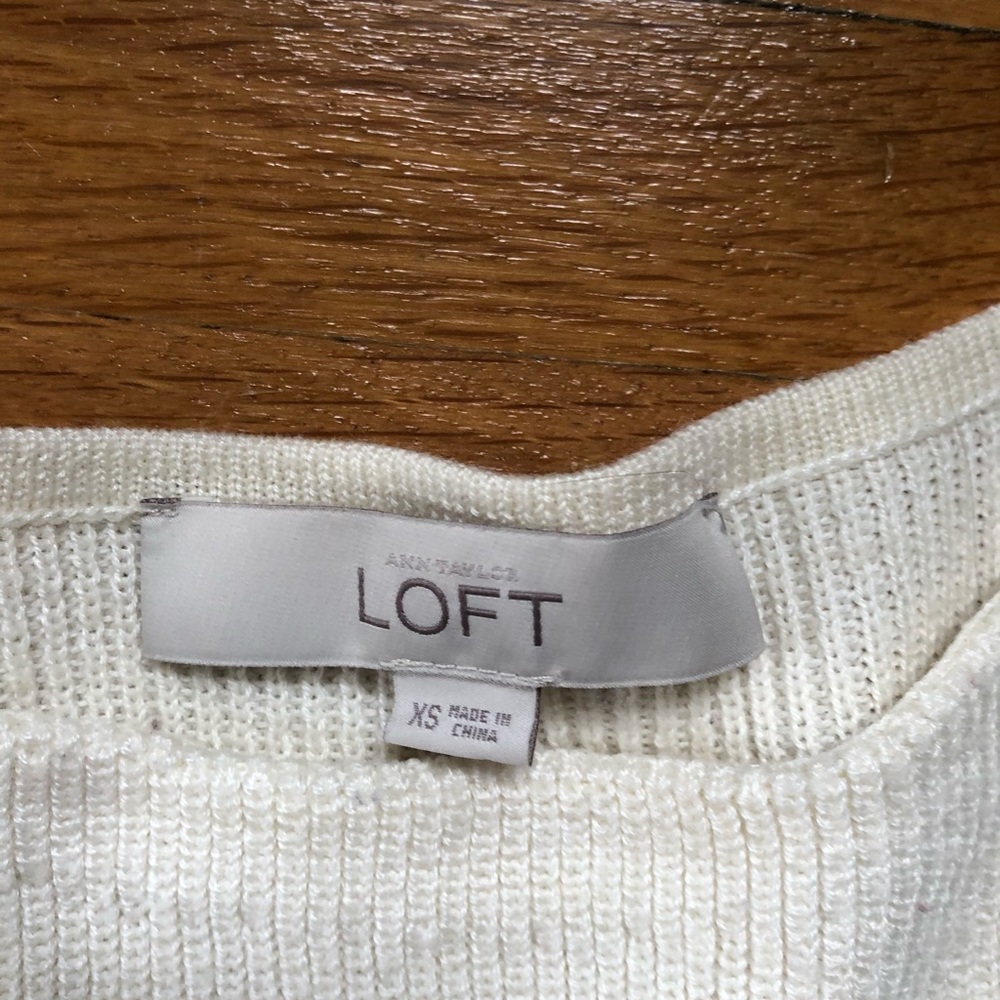 Loft striped 3/4 length sweater